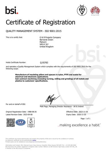 About Us: BSI Certificate