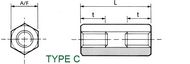 Hexagonal Nylon Pillars: Hexagonal Nylon Pillars Type C