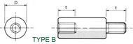 Round Nylon Pillars / Standoffs: Round Nylon Pillars Type B