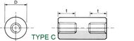 Round Nylon Pillars / Standoffs: Round Nylon Pillars Type C